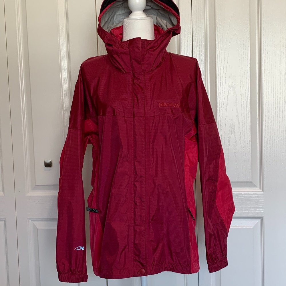 Pink Womens XL Windbreaker Full Zip Hooded